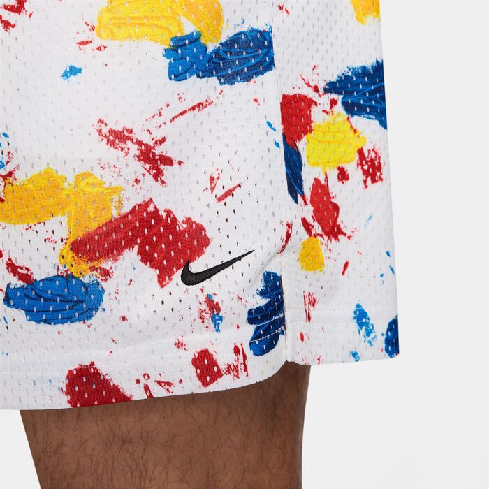 Nike Men's Dri-FIT Mesh Training Basketball Shorts White Nike Men's Dri-FIT Mesh Training Basketball Shorts White image number 5