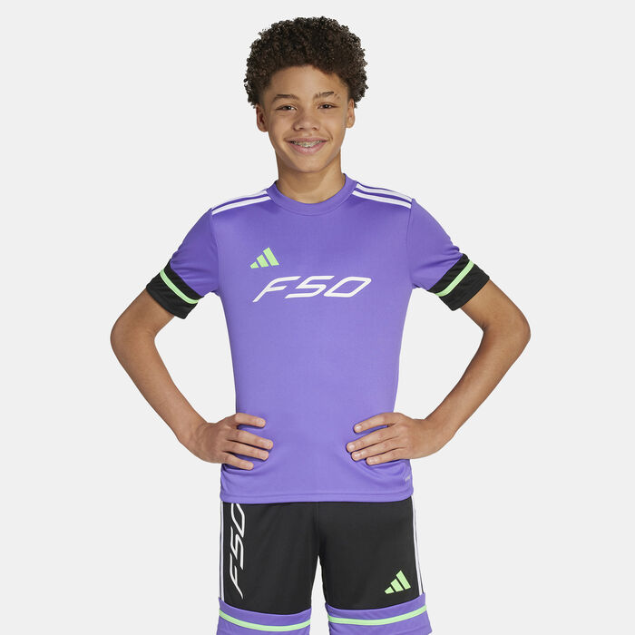 adidas Kids' F50 Football Top Purple adidas Kids' F50 Football Top Purple image number 0