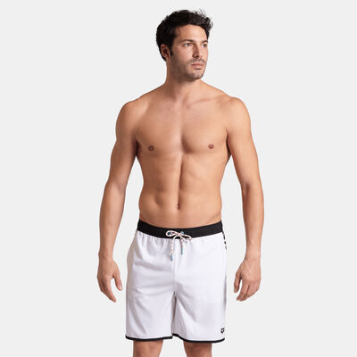 Arena Men's Team Stripe Bermuda Swimming Shorts Black