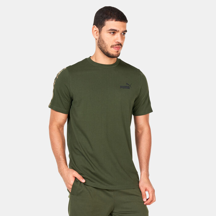 PUMA Men's Essentials Tape Camo T-Shirt Green image number 0