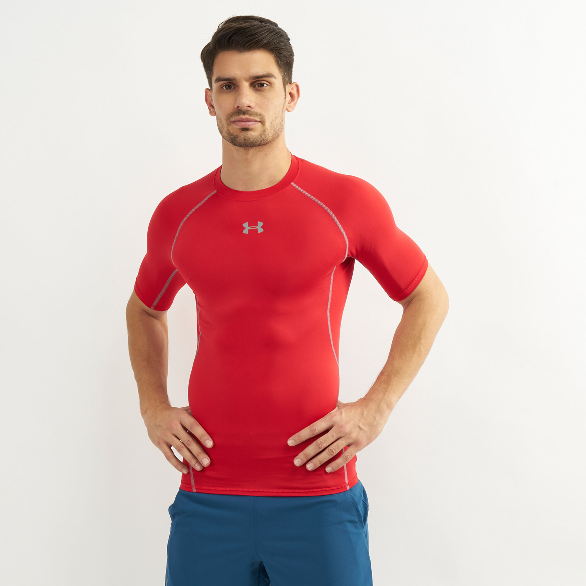 Under armour 2025 red compression shirt