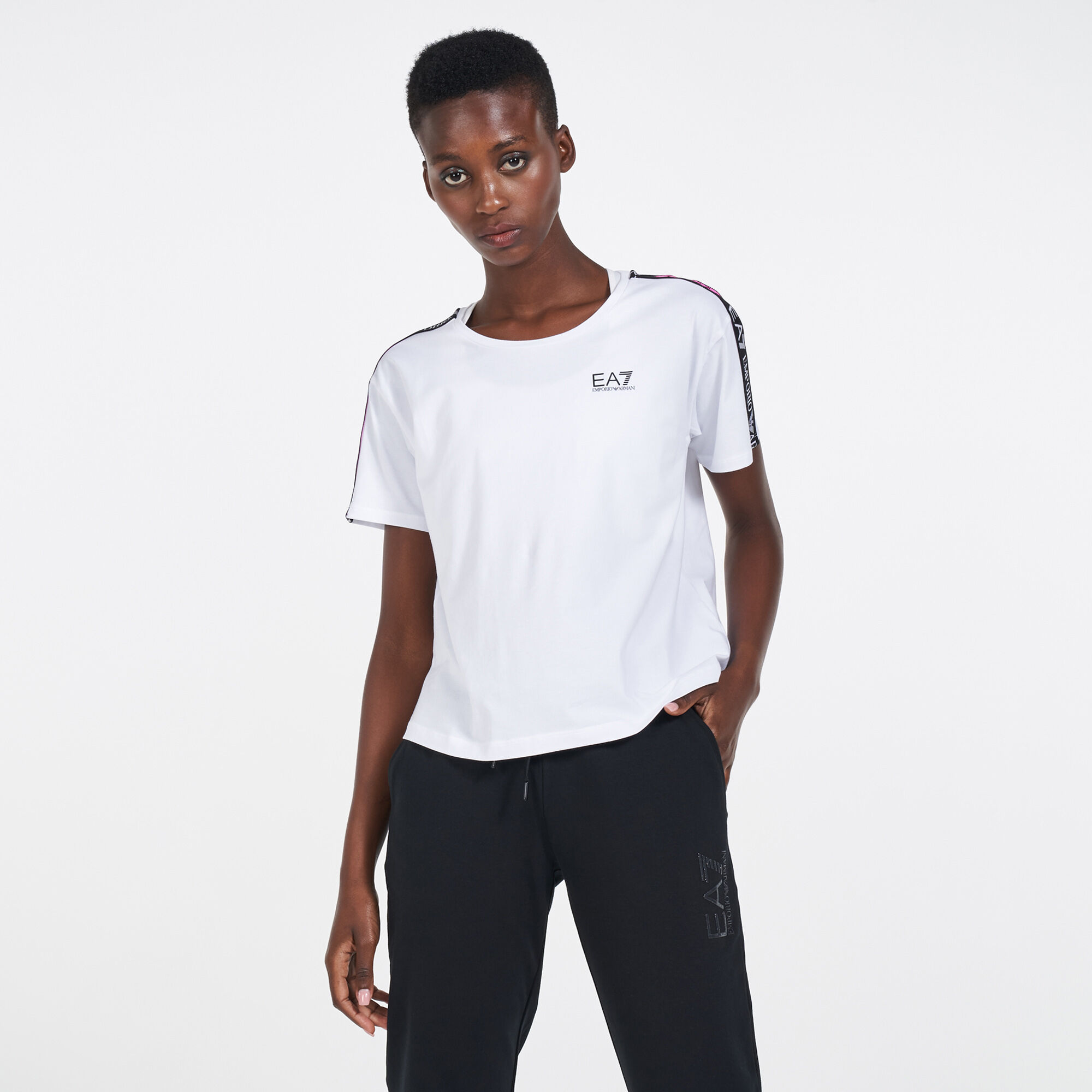 Armani t shirt women's sale hot sale