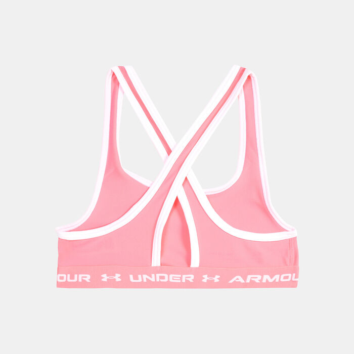 Under Armour Kids' UA Crossback Training Sports Bra Pink Under Armour Kids' UA Crossback Training Sports Bra Pink image number 1