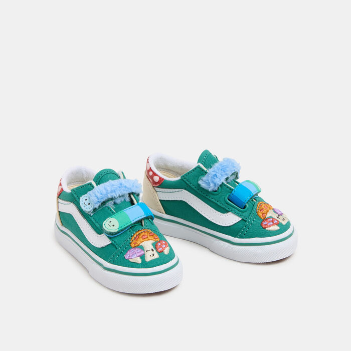 Vans Kids' Old Skool Velcro Unisex Shoes (Baby and Toddler) Green Vans Kids' Old Skool Velcro Unisex Shoes (Baby and Toddler) Green image number 1