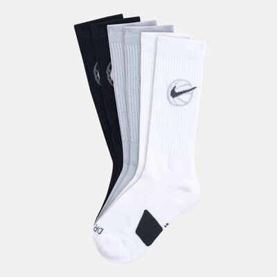 Nike Everyday Crew Basketball Socks (3 Pairs) White