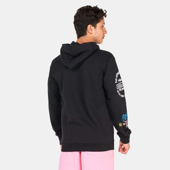 adidas Originals Men's Graphic Fun Hoodie Black adidas Originals Men's Graphic Fun Hoodie Black image number 1