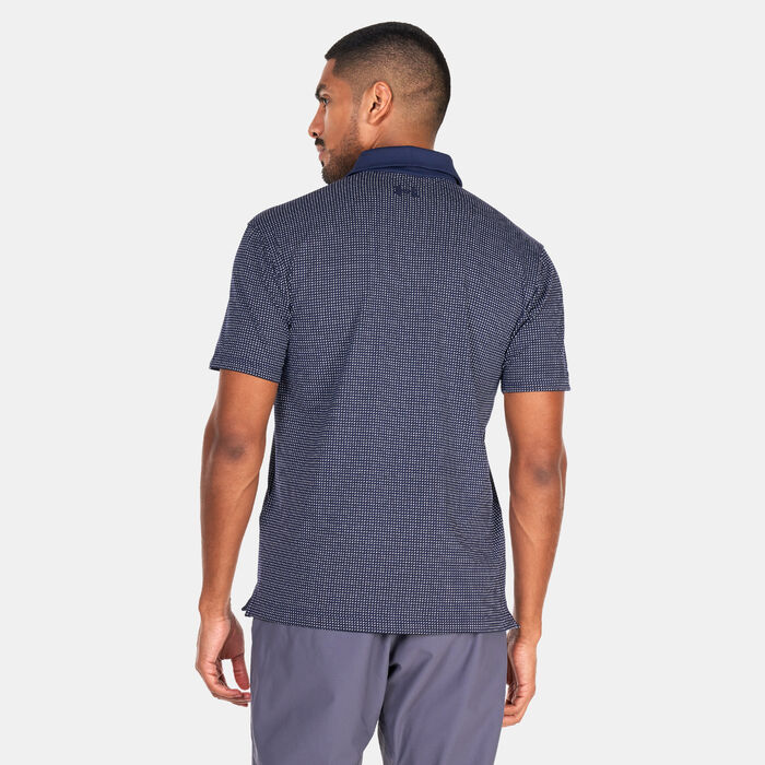 Under Armour Men's UA Tee To Green Printed Polo Shirt Blue Under Armour Men's UA Tee To Green Printed Polo Shirt Blue image number 1