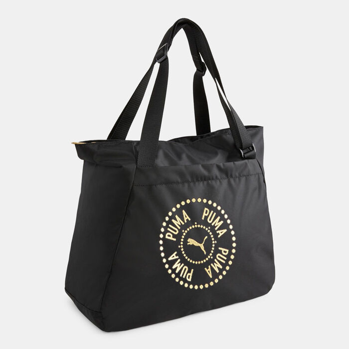 PUMA Women's Essentials Logo Tote Bag Black PUMA Women's Essentials Logo Tote Bag Black image number 0