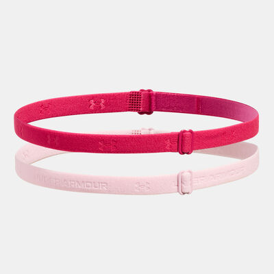 Under Armour Women's Mini Headband (2 Pieces) Pink