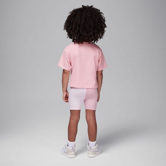 Jordan Kids' Mini Me Flight Bike Shorts Set Pink Jordan Kids' Mini Me Flight Bike Shorts Set Pink image number 4