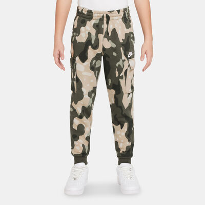 Nike Kids' Sportswear Club Camo Cargo Pants Green