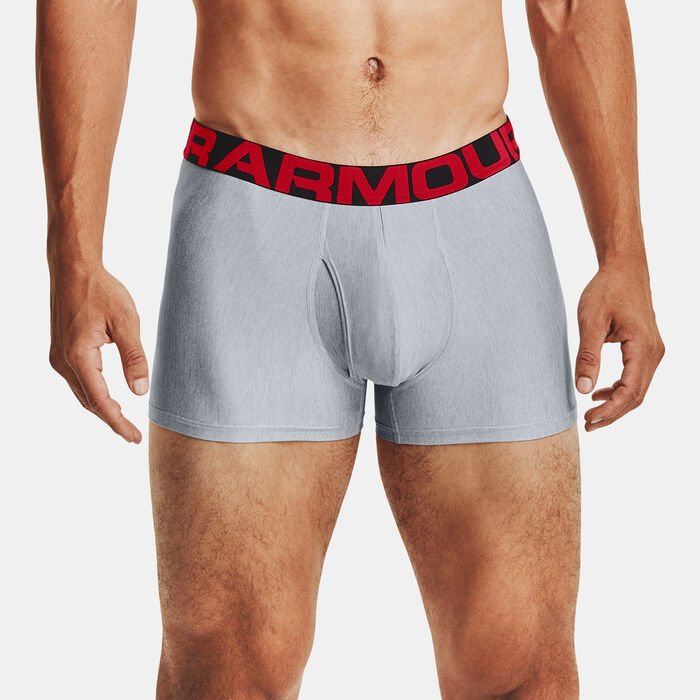 Under Armour Men's UA Tech™ 3-Inch Boxerjock® (2-Pack) Grey image number 0