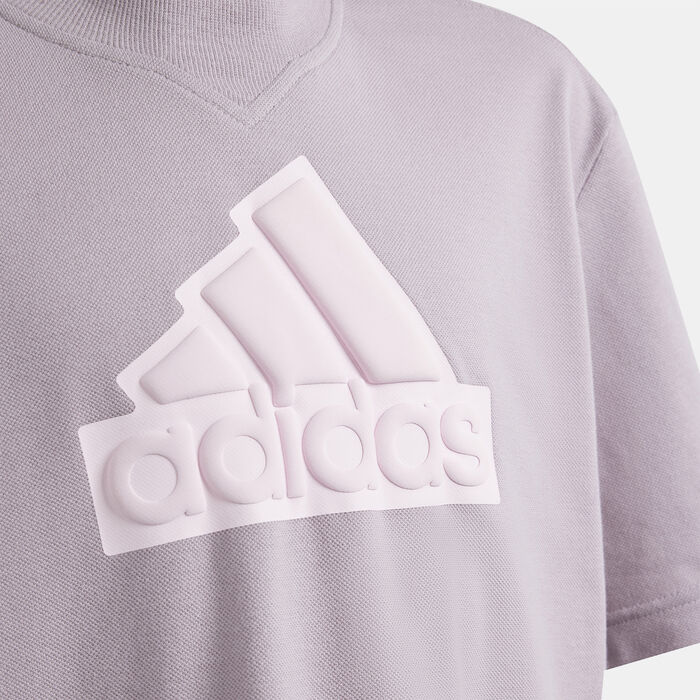 adidas Kids’ Future Icons Logo Piqué T-Shirt Pink adidas Kids’ Future Icons Logo Piqué T-Shirt Pink image number 2