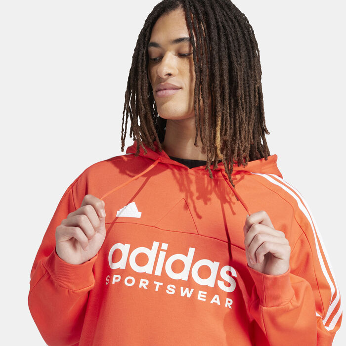 adidas Men's House of Tiro Sportswear Hoodie Red adidas Men's House of Tiro Sportswear Hoodie Red image number 4