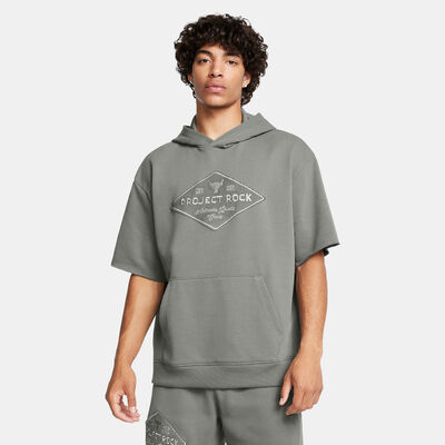 Under Armour Men's Project Rock Short-Sleeve Training Hoodie Green