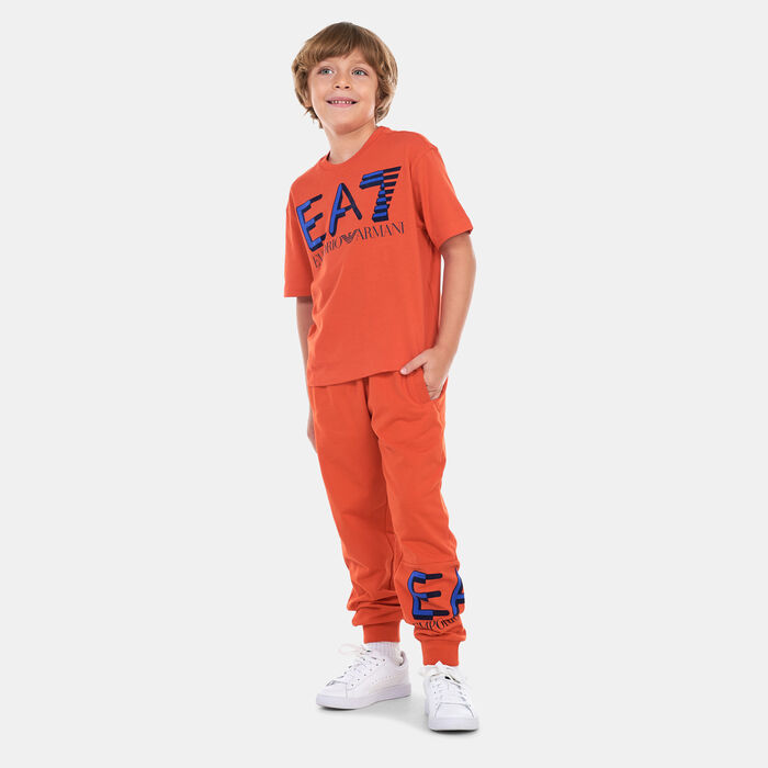 EA7 Emporio Armani Kids' Logo Track Pants Orange EA7 Emporio Armani Kids' Logo Track Pants Orange image number 2