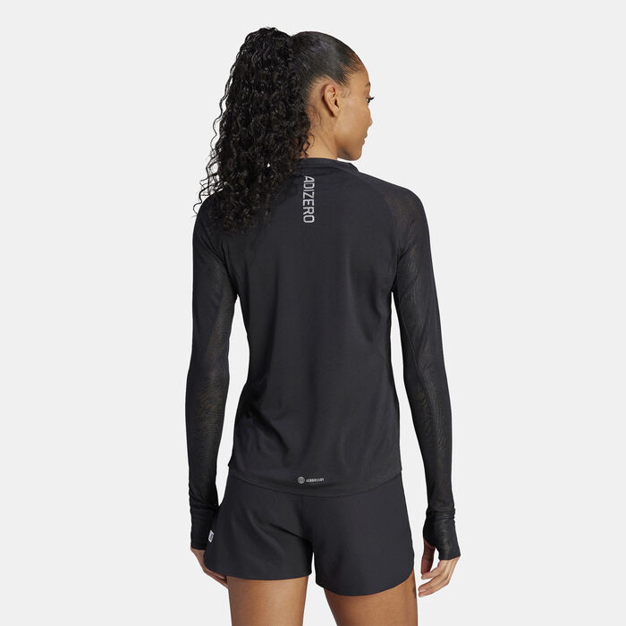 adidas Women's Adizero Running Top Black image number 1