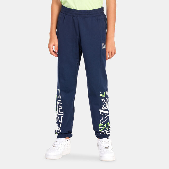 EA7 Emporio Armani Kids' Logo Series Sweatpants Blue EA7 Emporio Armani Kids' Logo Series Sweatpants Blue image number 0