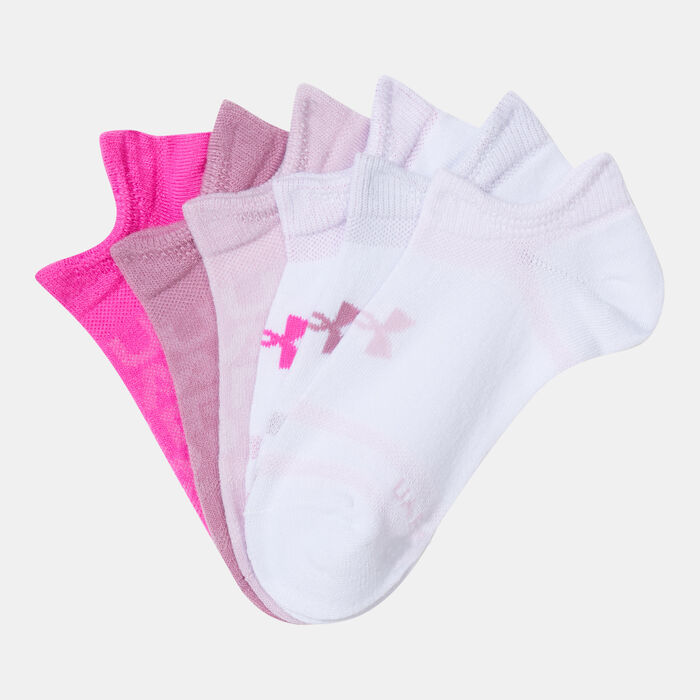Under Armour Kids' Essential Training No-Show Socks (6 Pairs) Pink image number 0