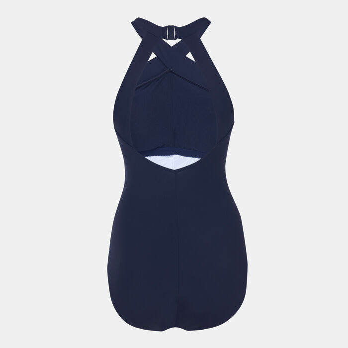 Speedo Women's Aphrodite Printed One-Piece Swimsuit Blue Speedo Women's Aphrodite Printed One-Piece Swimsuit Blue image number 1