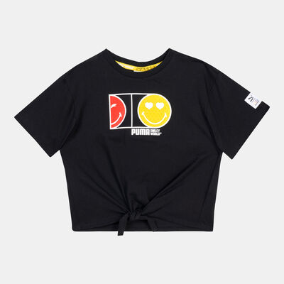 PUMA Kids' x SMILEYWORLD Knot T-Shirt Black