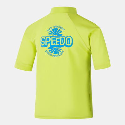 Speedo Kids' Printed Swimming Rashguard yellow