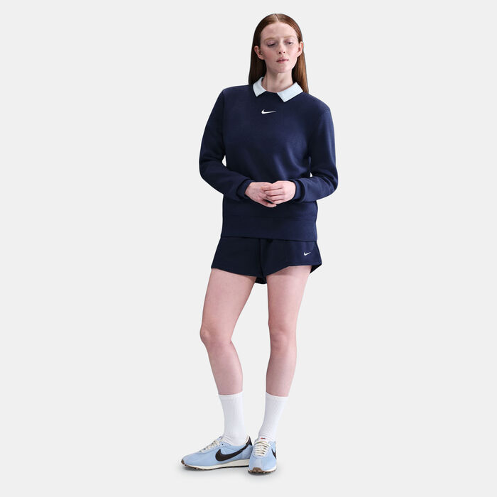 Nike Women's Sportswear Phoenix Fleece Sweatshirt Blue Nike Women's Sportswear Phoenix Fleece Sweatshirt Blue image number 2