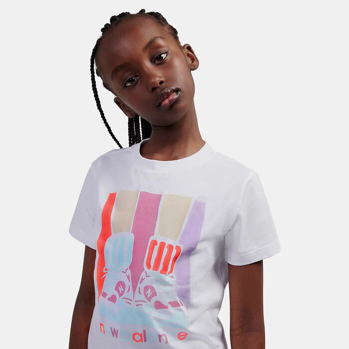 New Balance Kids' Script Graphic T-Shirt White image number 4