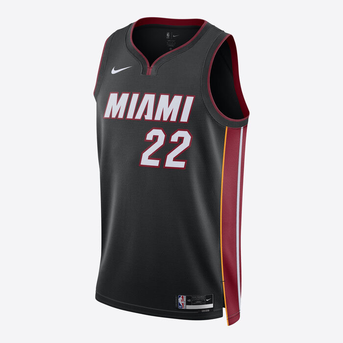 Nike Men's 22/23 NBA Miami Heat Jimmy Butler Icon Edition Swingman Basketball Jersey Black image number 0