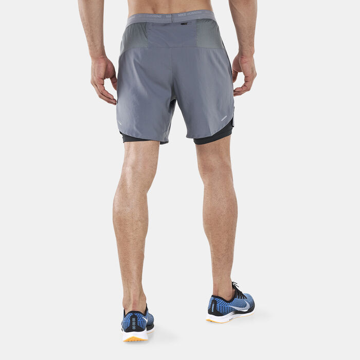 Nike Men's Stride Dri-FIT 2-in-1 Running Shorts Grey Nike Men's Stride Dri-FIT 2-in-1 Running Shorts Grey image number 1