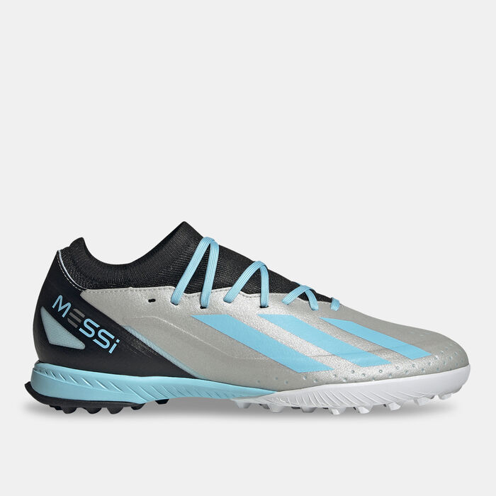 adidas Men's x Crazyfast Messi.3 Turf Ground Football Shoe Silver adidas Men's x Crazyfast Messi.3 Turf Ground Football Shoe Silver image number 0