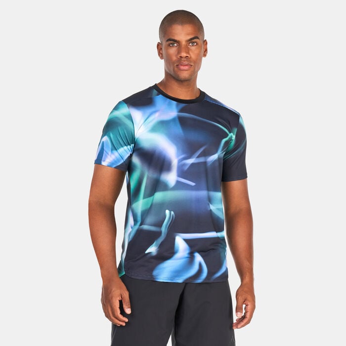 adidas Men’s Designed 4 Training HEAT.RDY Allover Print HIIT T-Shirt Multi-Color adidas Men’s Designed 4 Training HEAT.RDY Allover Print HIIT T-Shirt Multi-Color image number 0