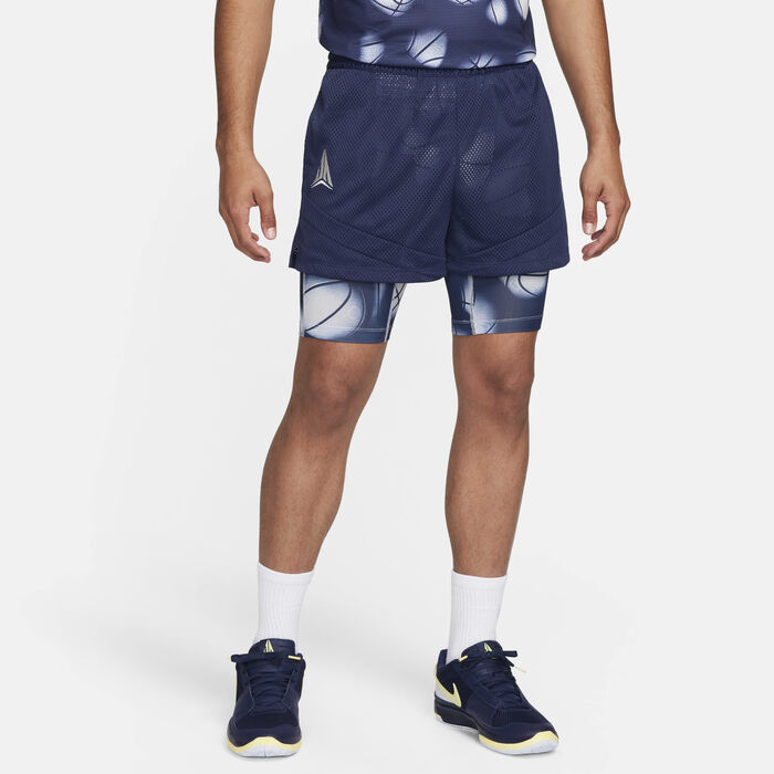 Nike Men's JA Dri-FIT 2-in-1 Basketball Shorts Blue Nike Men's JA Dri-FIT 2-in-1 Basketball Shorts Blue image number 0