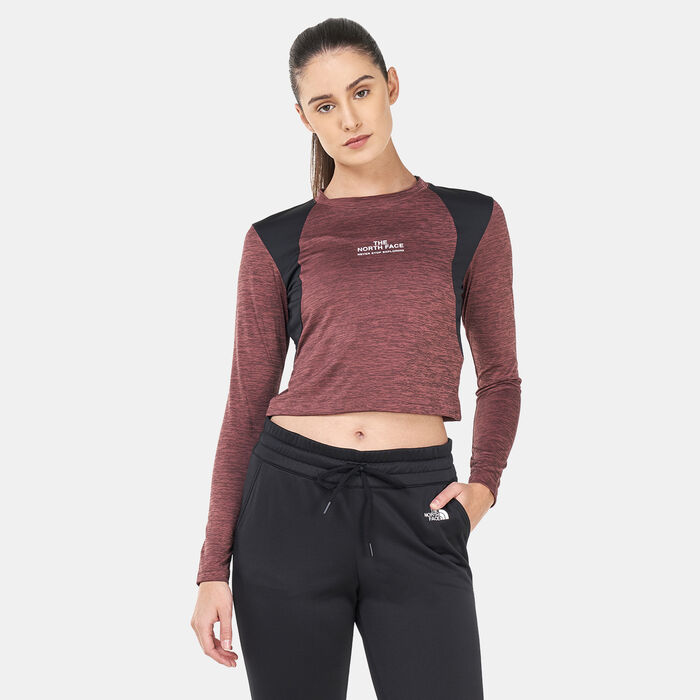 The North Face Women's Mountain Athletics Long Sleeve T-Shirt Red The North Face Women's Mountain Athletics Long Sleeve T-Shirt Red image number 0