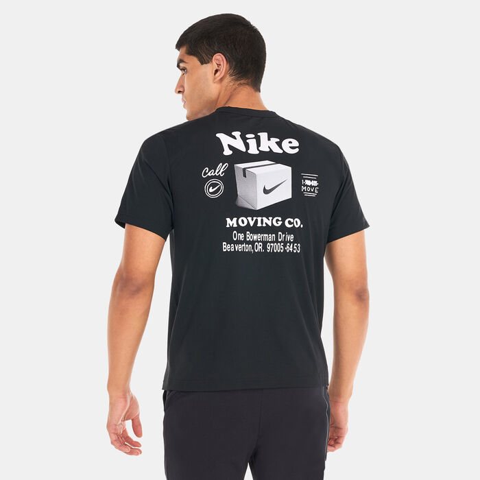 Nike Men's Dri-FIT UV Hyverse Fitness T-Shirt Black Nike Men's Dri-FIT UV Hyverse Fitness T-Shirt Black image number 1