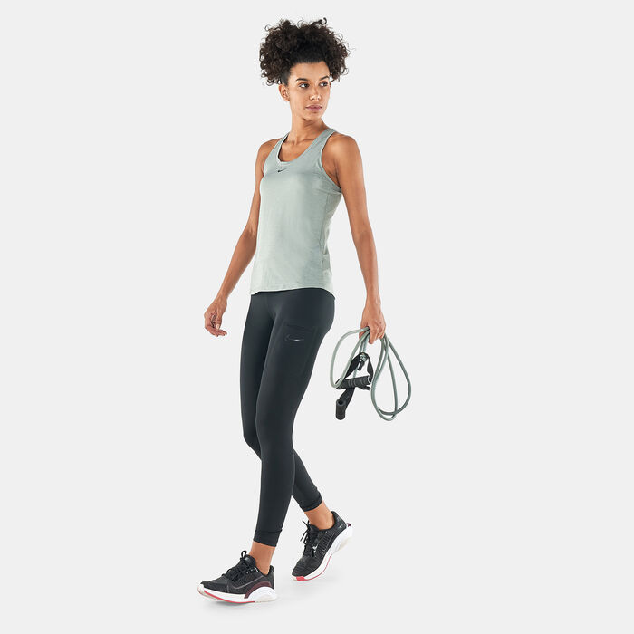 Nike Women's Dri-FIT One Training Tank Top Grey image number 2