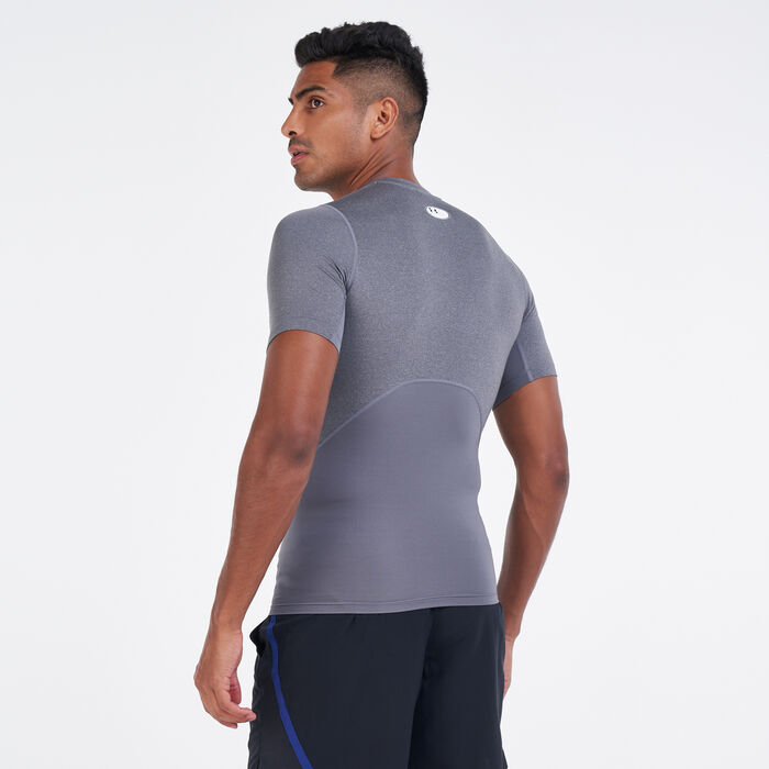 Under Armour Men's HeatGear® Armour T-Shirt Grey Under Armour Men's HeatGear® Armour T-Shirt Grey image number 1