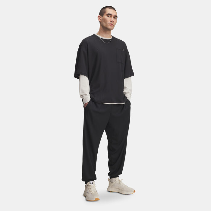 Under Armour Men's Rival Waffle Sweatpants Black Under Armour Men's Rival Waffle Sweatpants Black image number 2