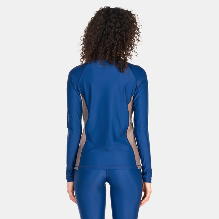 COEGA Women's Printed Long Sleeve Rashguard Blue COEGA Women's Printed Long Sleeve Rashguard Blue image number 1