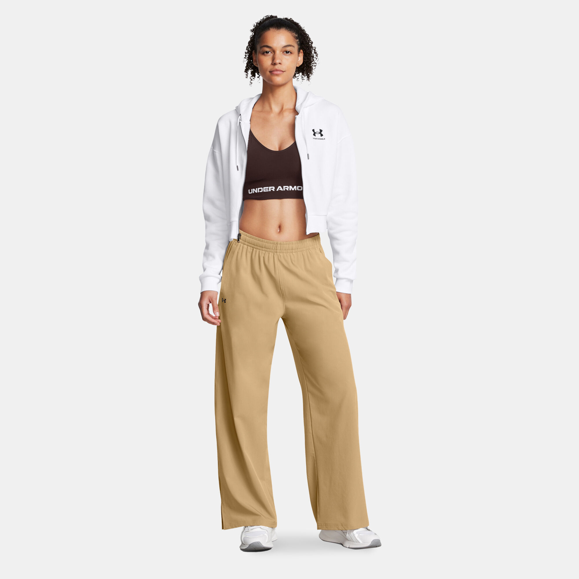 Women s Rival Wide Leg Pants Brown Under Armour in KSA SSS