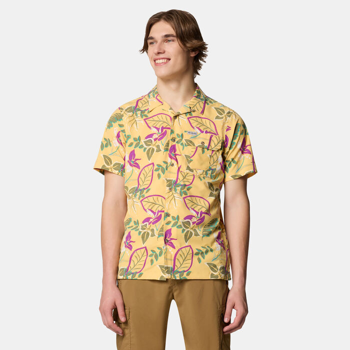Columbia Men's Tech Trail Utility Printed Woven Shirt yellow image number 0