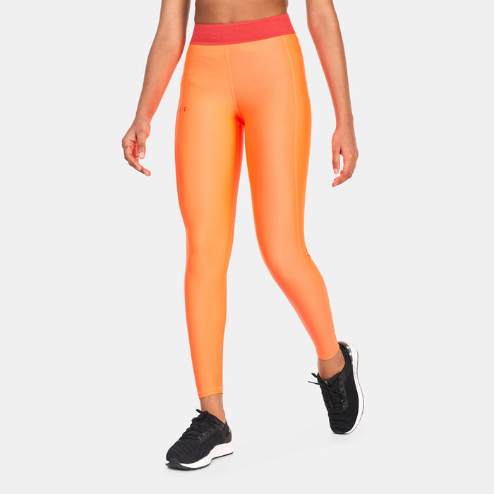 Under Armour Women's Armour Branded Leggings Orange Under Armour Women's Armour Branded Leggings Orange image number 0