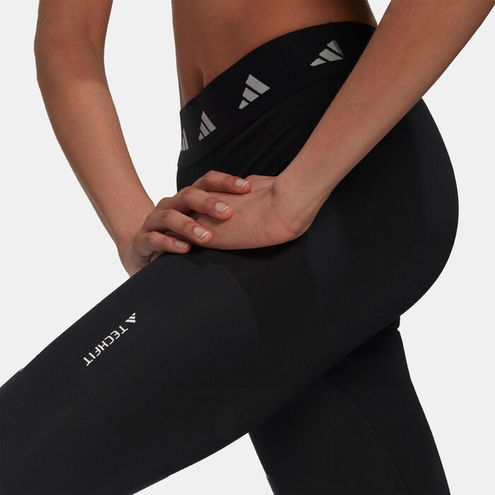 adidas Women's Techfit 3-Stripes Leggings Black adidas Women's Techfit 3-Stripes Leggings Black image number 3