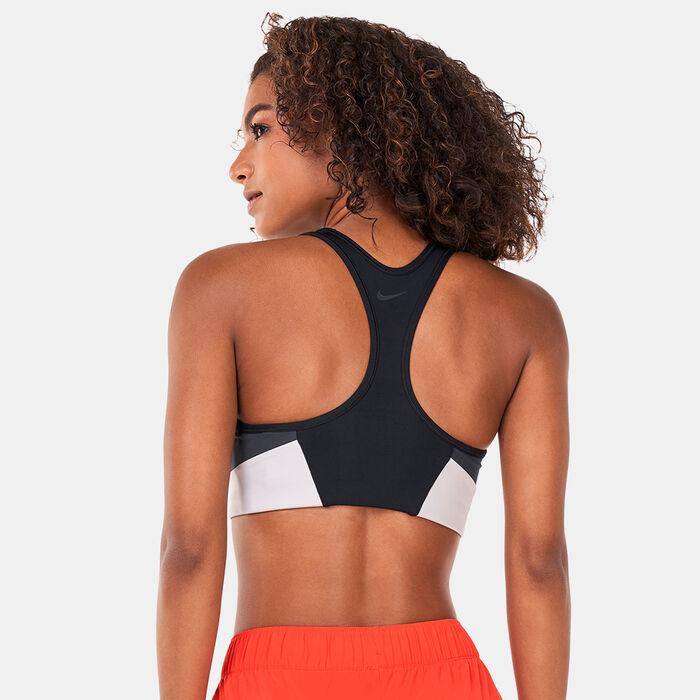 Nike Women's Dri-FIT Swoosh Logo Sports Bra Grey image number 1
