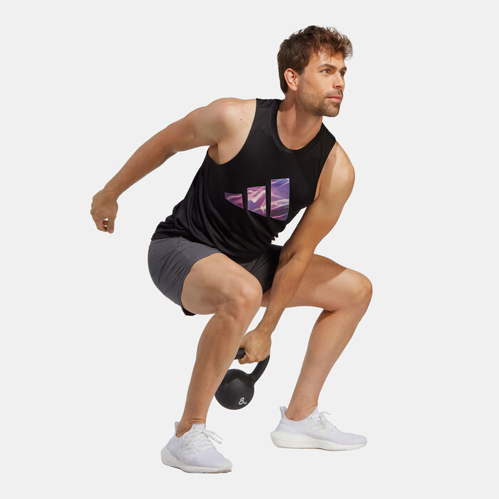 adidas Men's Designed for Movement HIIT Training Tank Top Black image number 2