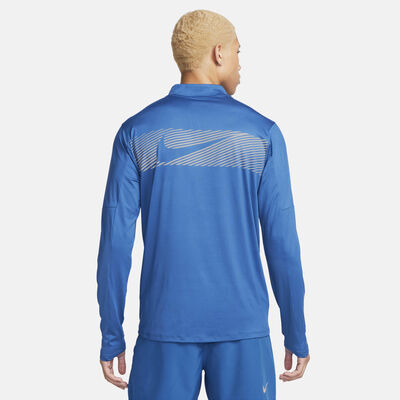 Nike Men's Flash Dri-FIT Running Top Blue Nike Men's Flash Dri-FIT Running Top Blue