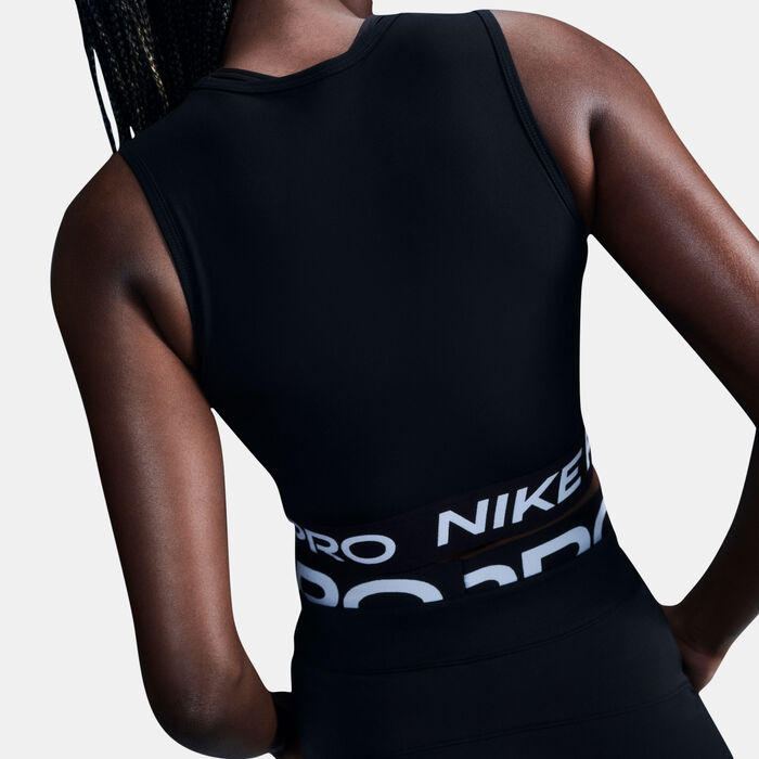 Nike Women's Pro Dri-FIT Crop Top Black Nike Women's Pro Dri-FIT Crop Top Black image number 4