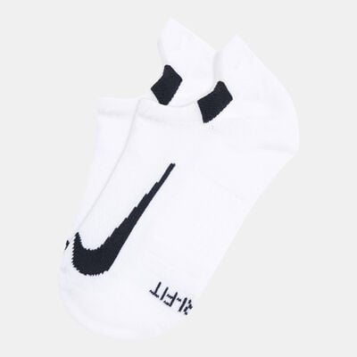 Nike Multiplier Running No-Show Socks (2 Pack) White Nike Multiplier Running No-Show Socks (2 Pack) White