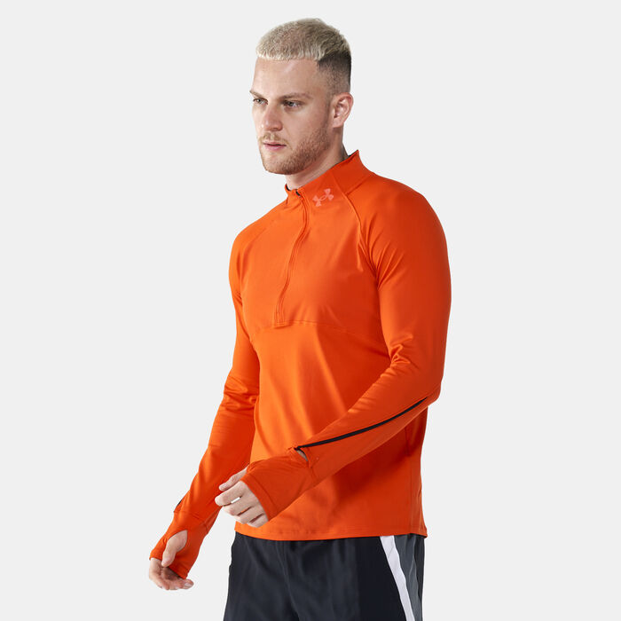 Buy Under Armour Men's UA Qualifier Run 2.0 ½ Zip T-Shirt Orange