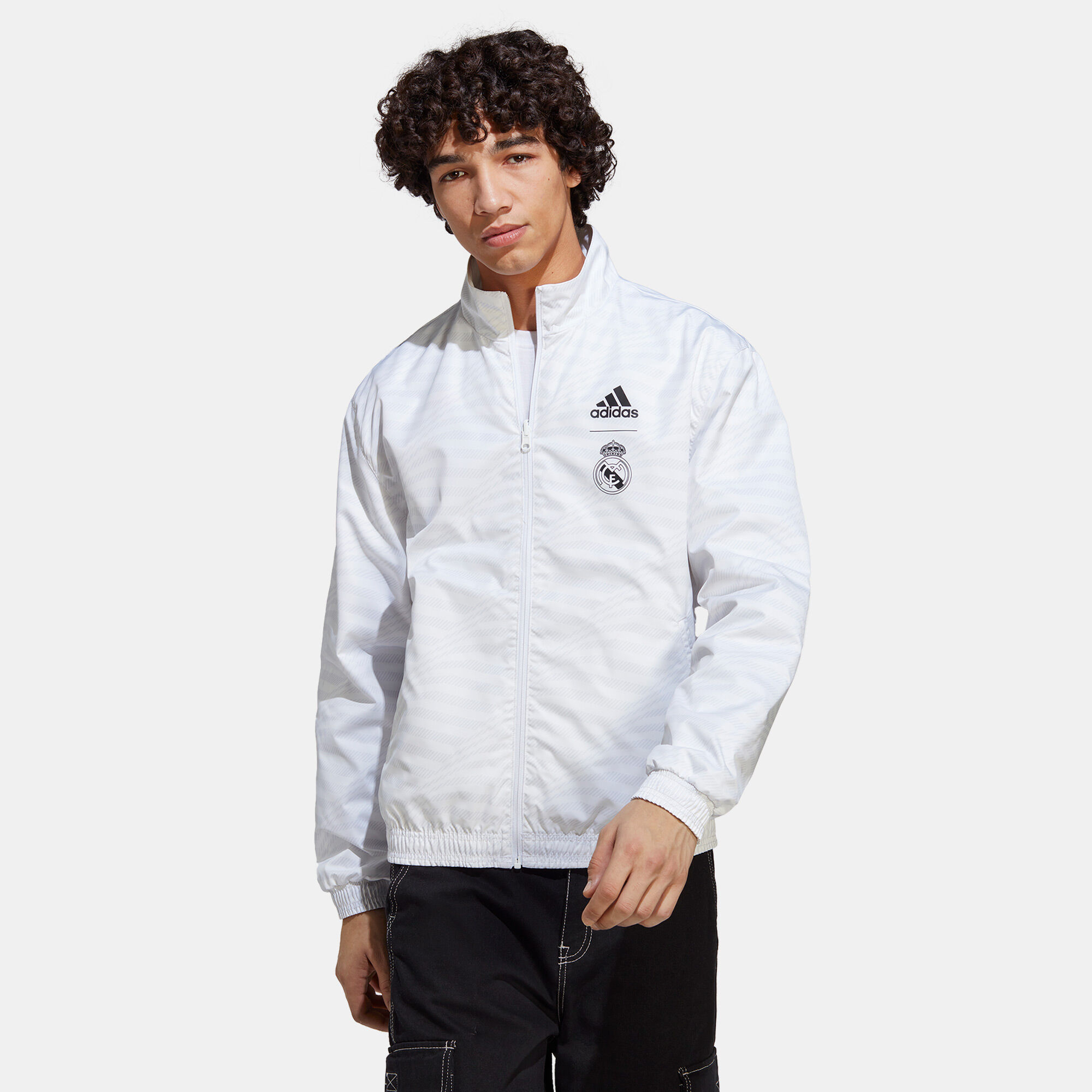 Real madrid white jacket best sale